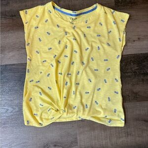 IZOD Yellow Pineapple Print Women's Top